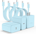 3Pack USB C Charger for Samsung Galaxy S24 Ultra, Super Quite Fast Charging Type C Block with 6FT C to C Cord for Samsung Galaxy Tab S9 S8 S23 Ultra S22 Ultra S23 S22 S21 Note 10 Plus 20,Blue