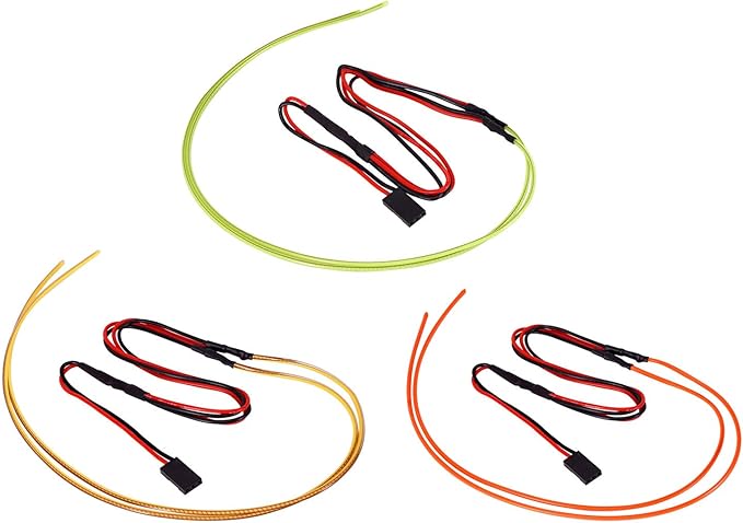 INJORA RC LED Strip Lights Flexible Cuttable for TRX4M SCX24 1/24 1/18 Crawlers Upgrade(Blue, Red and Pinkish Purple)