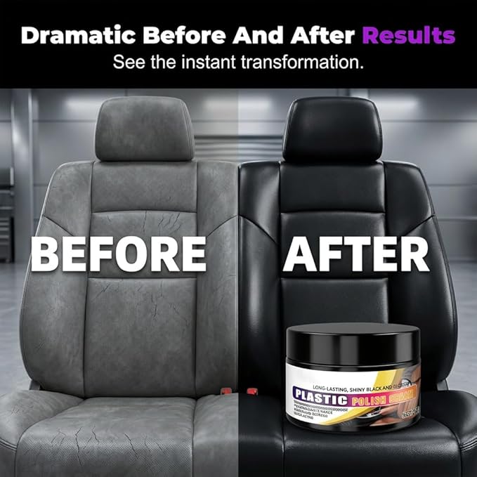 Tyre Nourish Cream, Tire Wax 100g with Sponge,Tire Polishing Paste, Restores Black Gloss, Wheel Cleaning Refurbish Wax, Maintain Luster for Car Tires, Ultimate Wheel Protection (3)