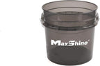 Maxshine 3.5 Gallon Universal Detailing Bucket (Black) – Car Wash Bucket for Scratch-Free Cleaning, Garage Storage & Organization – Holds Soap, Foam Cannon, Microfiber Towels & More
