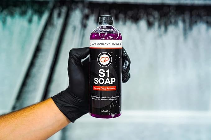 GlassParency S1 Heavy Duty Soap | Remove Dirt, Grease, Bugs, Waxes, and Contaminants 8 oz.