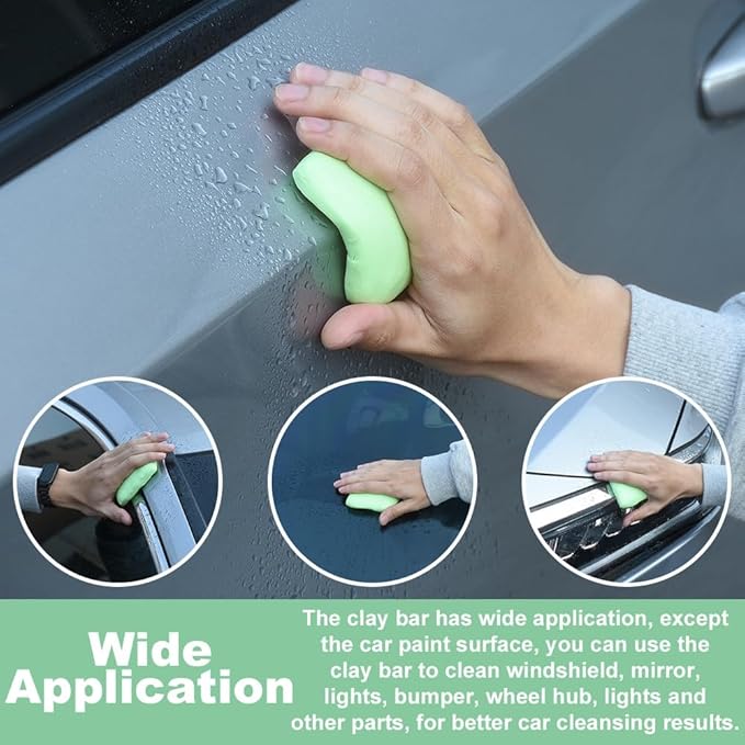 3 Pack Magic Clay Bar Kit Premium Car Clay Bars for Auto Detailing Cleaning No Scratch Cleaner, Green