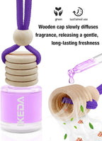 Ikeda Car Air Freshener: Hanging Car Smell Air Freshener | 10ml Hanging Car Perfume | Long Lasting Fragrance | Strong Scents Diffuser for Auto Home (Peach|Circular)