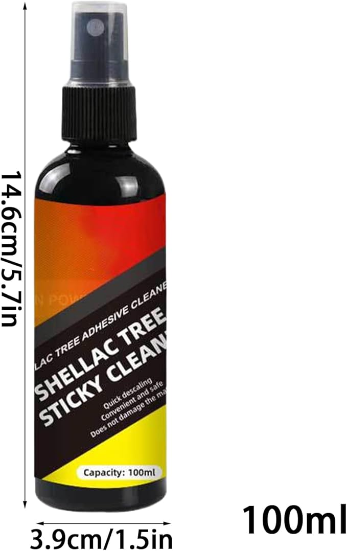 Tree Sap Cleaner – Automotive Adhesive Remover, & Tar Spray | Fast-Acting 100 ml Car Exterior Cleaner for Bird Droppings, Decals, Bumper Sticker on Vehicle Paint (Citrus Formula)