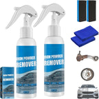 Multi-functional Quick-Acting Rust Removal Spray, 100ml Portable Iron Powder Remover, Portable Easy-Spray Cleaner for Metal Surfaces, Bikes, Tools, Furniture Maintenance (2 pcs)