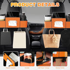 PUSKIU Car Organizer and Storage Box, Car Organizers and Storage Box for Back Seat, Car Organizer Back Seat for Daily Travel (Brown)