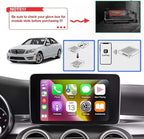 Wireless Android Auto Receiver for Mercedes Benz A/B/C/E/CLA/GLA/CLS/GLK/ML/GL/SLK 2011-2015 Wireless CarPlay Android Auto for Benz NTG 4.5/4.7 System with Bluetooth, Mirror Link, Camera, USB
