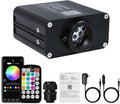 AKEPO Car/Home Small Size 16W Twinkle Fiber Optic Light Engine, RGBW Bluetooth APP Control + Music Activated + 28-Key Remote Control for Car Home Star Headliner