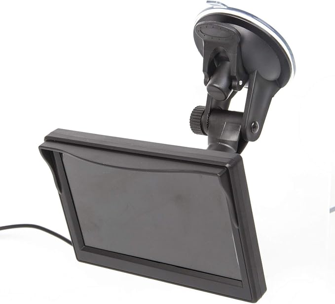 5 Inch TFT LCD Car Color Rear View Monitor Screen for Parking Rear View Backup Camera with 2 Optional Bracket(Suckers Mount and Normal Adhesive Stand)