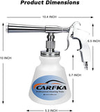 Car Cleaning Gun, CARFKA High Pressure Car Detailing Wash Gun 1L Foam Bottle Wash Spray Bottle Nozzle with Metal Spinner