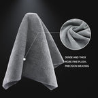 SPTA Microfiber Cleaning Cloth, Car Wash Towels, Terry Streak Free Reusable and Washable Premium Microfiber Towels for Cars, Pack of 12, 16"x16", Grey-MT041