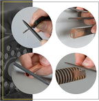 Needle File Set, 10 Pieces Hand Metal Files, Hardened Alloy Strength Steel Set Includes Flat, Round, Half-Round, Triangular, Square, Oval, Crossing, and Barrette File