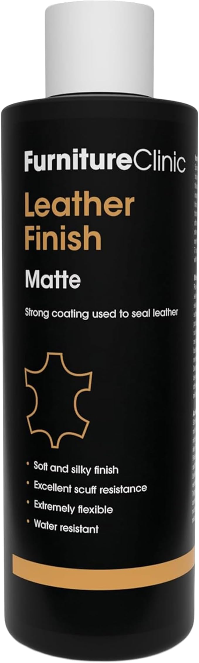 Furniture Clinic Leather Finish Matte | Seal & Protect | Suitable for Leather Sofas, Car Interiors, Handbags, and More | Flexible | Prevents Scratches and Scuffs | Matte Finish (250 ml / 8.5 oz)