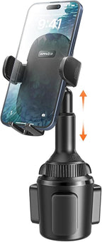 APPS2Car Universal Car Cup Phone Holder | Quick Extension Long Arm | 360° Swivel | Adjustable for iPhone, Samsung, Google, and All Smartphones | Stable & No Shake Design