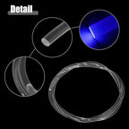 ACROPIX 1.5m 4.92ft 5mm 0.20" Transparent Universal PMMA Optic Fiber Side Glow Cable Fiber Optic Cable for Car - Pack of 1
