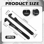 2PCS Car Seat Gap Filler Organizer,3 in 1 Car Seat Side Gap Filler with Hook for Avoiding Dropped Items,Universal No Drop Seats Guard for Filling Gaps 1.37-1.49 Inch Wide (Black)