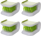 KVAEY Car Seat Belt Cleaning Brush, U-Shaped Auto Interior Washing Brush with Double-Sided Bristles, Closeable Safety Belt Bristle Scrubber Cutlery Cleaner Brush for Car Home (4 PCS)