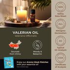 100% Pure Valerian Essential Oil - 0.17 Fl Oz - Valerian Oil for Hair, Skin, Diffuser, Aromatherapy & DIY Candle Making Scent