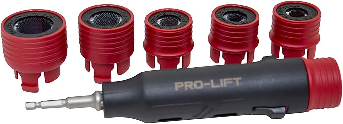 Pro-Lift 7-Piece Automotive Wheel Stud Cleaner Tool Set for Removing Rust and Debris, Includes 1/2-inch Drive Adapter and 6 Brushes to Allow for Use with Drills and Pneumatic Tools