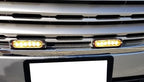 iJDMTOY Super Slim Flush Mount 6-LED Daytime Running Light/Auxiliary Driving Lighting Kit Compatible with Truck SUV Grille or Bumper Mount, Amber Yellow