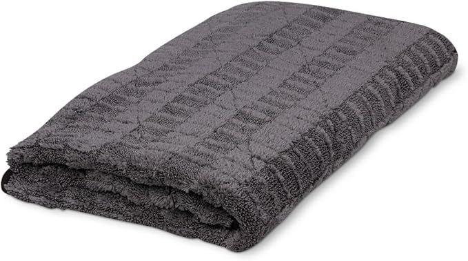 Stoner Car Care 95142 Extra Large Premium Microfiber Blend Car Drying Towel Highly Absorbant Lint Free Double Layer and Tagless, Gray, 900 GSM, 30x36