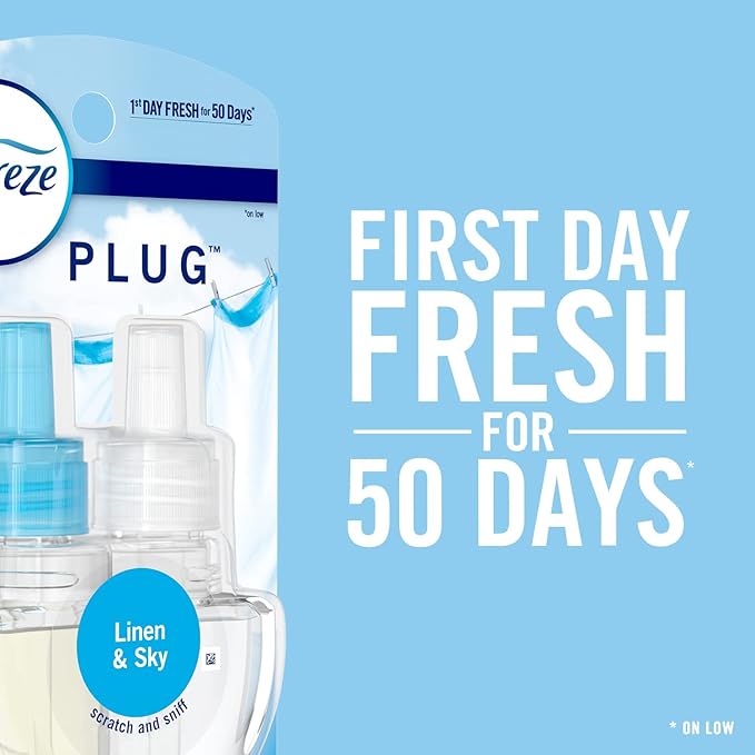 Febreze Odor-Fighting Fade Defy PLUG Air Freshener Refill, Hawaiian Aloha, (2) .87 fl. oz. Oil Refills