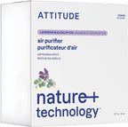 ATTITUDE Odor Eliminator with Activated Carbon, Plant-Based Air Purifier, Vegan, Lavender & Eucalyptus Scent, 8 Ounces
