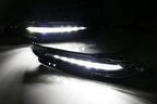 iJDMTOY Lower Bumper Switchback LED Daytime Running Lamp Assy Compatible With 2016-22 Honda HR-V, White DRL w/Amber Turn Signal Flash Feature