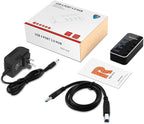 Powered USB Hub, RSHTECH 4 Port USB 3.0 Hub Splitter Portable Aluminum USB Data Hub Expander with Individual On/Off Switch and Universal 5V AC Adapter, 3.3ft USB 3.0 Cable (RSH-516)