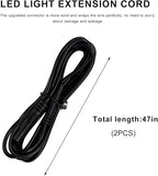 Ohleats RGB LED Rock Lights Extension Cable, 47 Inch/3.9 Ft RGB Cable Cord for Multi Color Underglow Rock Light Kits, Vehicle Wheel Well Lights Extension Wire, Car Accessories (2PCS)