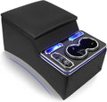 Center Console, Universal Front Bench Seat Consoles,Truck Seat Organizer and Storage,Center Console for Truck & Minivan & Car& SUV Cab Front Seat Bench Seat Storage Box （7-Color Mood Lighting）