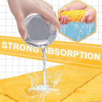 Microfiber Car Wash Cleaning Towels, 450gsm Ultra-Thick Highly Absorbent Lint-Free Detailing Cloths, Scratch Free Reusable Rags for Car Interior & Exterior - Coral Fleece, Blue, 6 Packs