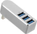 SEWACC Rotatable USB Hub Aluminum Alloy Expander for Phone Laptop Computer Accessories with Angle Wide Compatibility for USB Drive Keyboard Mouse Camera