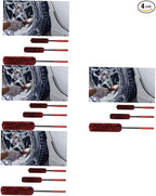 Cabilock 12pcs Wheel Cleaning Brush Flexible Automotive Detailing Brushes for Tire and Rim Cleaning Soft Bristles for Gentle Grime Removal Car Wash Tools