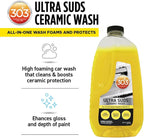 303 Products Ultra Suds Ceramic Car Wash Soap – Ceramic Coating for Cars with Foaming Formula, Enhanced Gloss & Shine Protectant, 48 fl. oz. (30277)