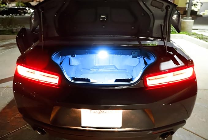 iJDMTOY 18-SMD Aqua Ice Blue Full LED Trunk Cargo Light Assembly Kit, Compatible With Chevrolet Camaro Cruze Trax Spark, Compatible With Cadillac XTS, Buick Lacrosse, GMC Acadia etc