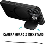 Spy-Fy iPhone 16 Privacy Case with Camera Covers Front and Rear | Magsafe compatible and Kickstand | Protect Your iPhone and Privacy | 6-Foot Drop Proof | 6,1 Inch | Camera Protection by Valenta