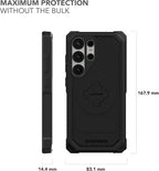 ROKFORM Rugged Protective Case Compatible with Galaxy S25 Ultra, Magnetic Cover with Twist Lock, Drop-Tested Armor (Black) | Magnetic Cover, with Twist Lock, Drop Tested Armor