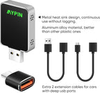 Upgraded Wireless CarPlay Adapter, 2-in-1 Mini Size CarPlay & Android Auto Adapter, Convert Wired to Wireless with USB & USB-C/Type-C, Plug & Play, Stable Control & No Delay, with iPhone & Android