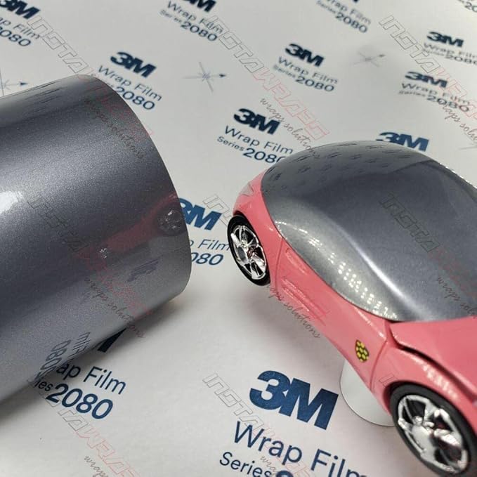 3M Car Wrap Roll 2080 Gloss Sterling Silver | G251 | (5ft x 25ft (125 Sq/ft)) | Automotive Vinyl Wrap for Cars - Car Interior Wrap & Exterior | w/Free Instawraps Pro Glove