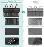 Oasser Back Seat Trunk Organizer Hanging Car Organizer Foldable Cargo Storage with 6 Large Pockets 3 Adjustable Straps 40x19inch