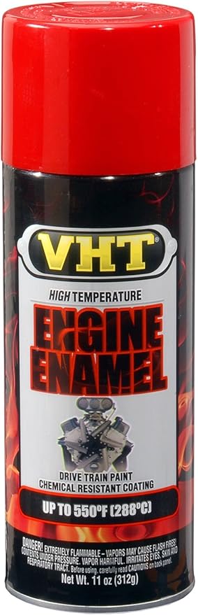VHT SP121 550° Engine Enamel High Heat Spray Paint – Universal Bright Red – 11 oz. Aerosol Can
