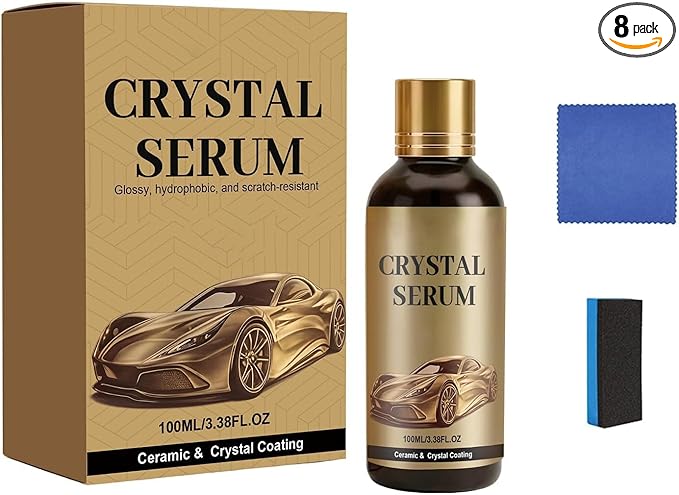 Ceramic Car Coating Kit - Crystal Serum, Crystal Serum Ceramic Coating, Advanced CeramicCoating for Cars, 9H+ Hardness for Automotive Paint Protection (1 PCS)