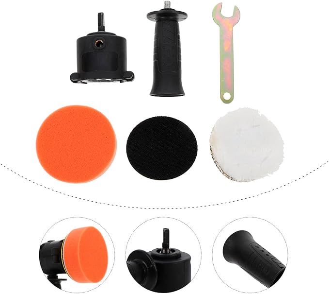 Car Polishing Kit with Durable Buffing Pads Easy to Install Drill Attachments for Auto Detailing for Car Waxing and Headlight Restoration