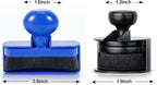 Car Tire Shine Applicator,Vegan Tire Shine Applicator with Curved Brush Head - Large Automotive Tire Dressing Applicator Brush with Storage Stand for Tire Detailing, 3.6 Inch -2pcs (Black&Blue)