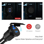 Double Port USB 3.0 Car Mount Flush Cable, USB3.0 Male to Female Car Extension Cable for Dashboard Panel 3ft