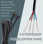 Rock Light Extension Wire 4 Pin 12 Pcs 4 Pin 60 inch, Pure Copper Insulated Cable LED Cable Cord Set for Motorcycle ATV Golf Car Trucks Neon Strip