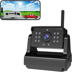 Wireless Backup Camera, Ultra Strong WiFi Signal Clear Picture Magnetic Rechargeable Rear view Reverse Back up Camera for Hitch Towing Gooseneck Travel Boat Horse Trailer Truck Camper RV Pickup iPhone