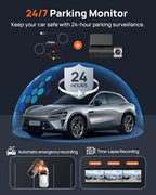 70mai Dash Cam Front and Rear A510,1944P+1080P with STARVIS 2 IMX675 and 64GB Card, Dash Camera for Cars, 4G LTE Support, ADAS, Built-in GPS WiFi, APP Control, HDR, 24H Parking Mode, Loop Recording