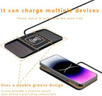 Wireless Charging Pad for Car for Chevrolet Equinox 2005-2026, DIY Trim-to-Fit Slim Non Slip Fast Charger Car Wireless Charging Pad 30CM Cable,A&30cm Type-C Plug Cable